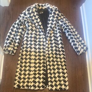 Express Black and White Teddy Jacket